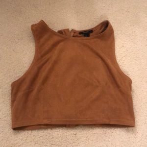 Suede Crop Top